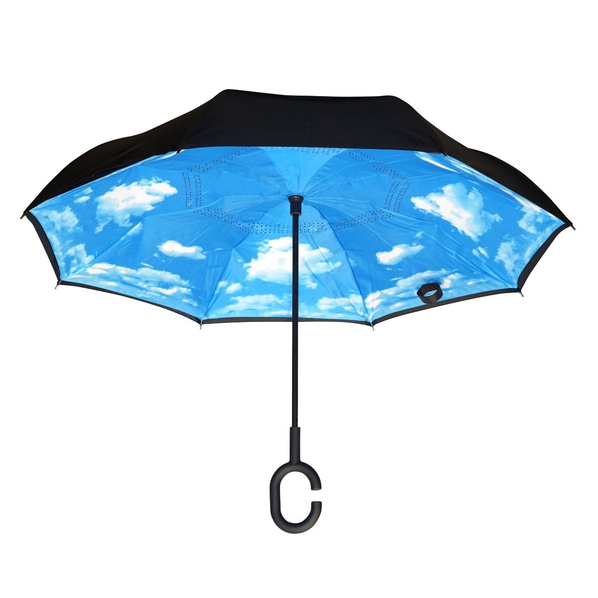 Topsy Turvy Designer Umbrellas - Drip Free Windproof - Sky - Senior.com Umbrellas